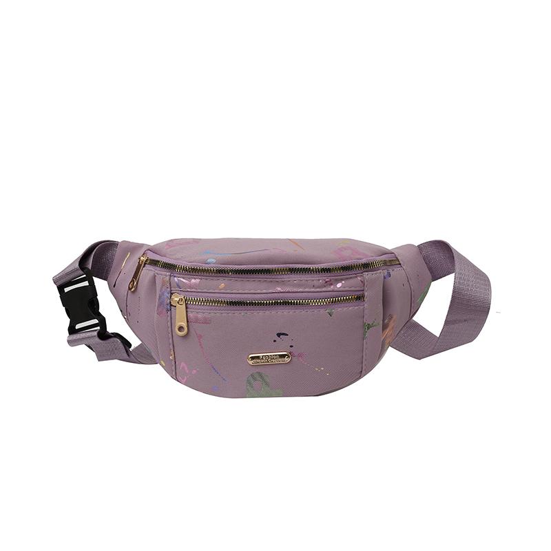 Heuptasjes voor Dames Heren Riemtas Bronskleurig Bedrukt Patroon Mode Taille Tassen Crossbody Tassen Bum Bag Hardlopen Reizen Trainen paars