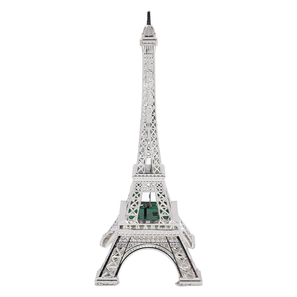 LED Tower Model Zinc Alloy Electroplating Exquisite Carving Light Up France Tower Ornament for Home Decor