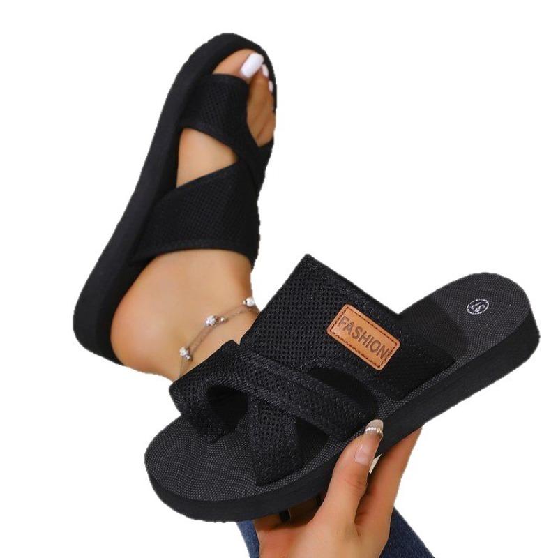 Chinelos de sola de espuma leve tamanho grande femininos desejo rasteiros casuais de dedo aberto sandálias de praia sapatos femininos