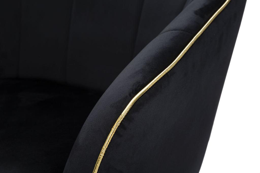 Armchair Paris Black Gold Cm 62X58X78