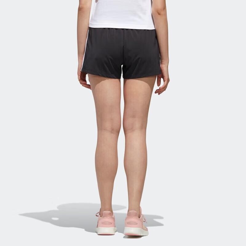 Adidas Neo Three Stripe Color Block Elastic Waist Casual Shorts Women Shorts Black GM2353