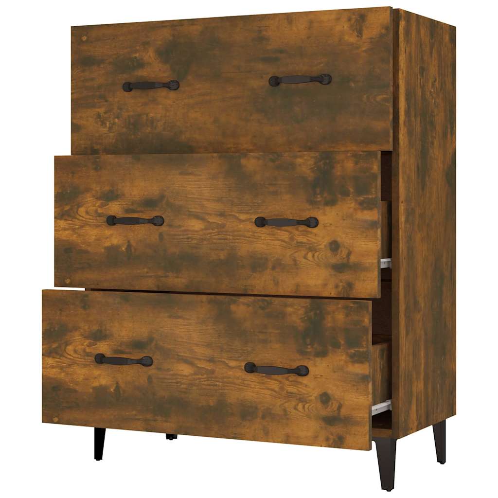 vidaXL Sideboard Räuchereiche 69,5x34x90 cm Holzwerkstoff