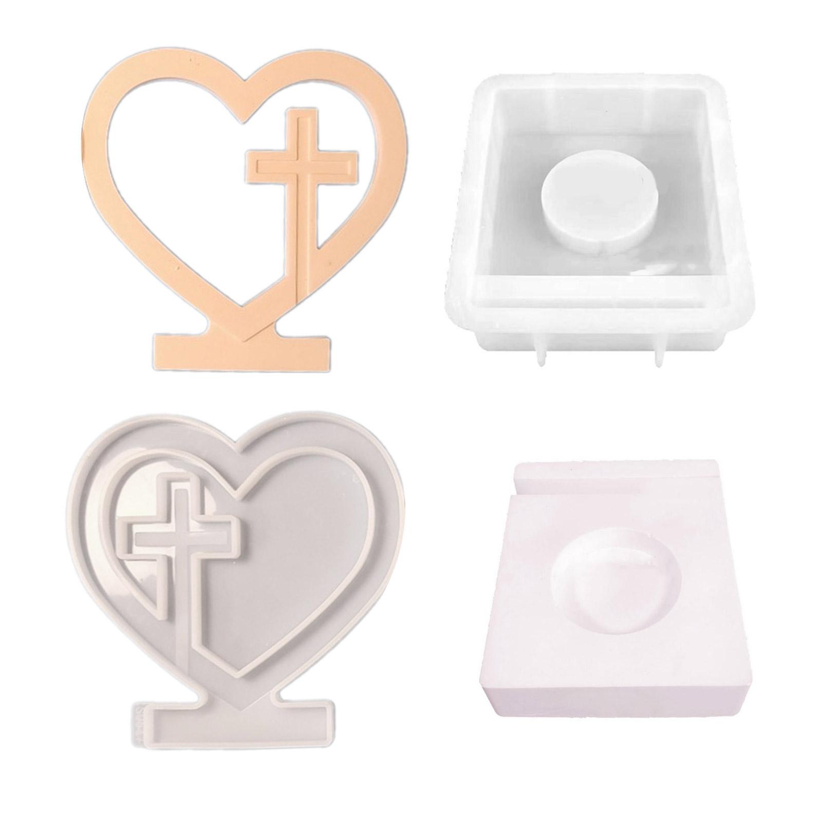 

Форма силіконова для підсвічника у формі серця Ручна робота Форми для свічників Силіконова форма для рукоділля для ремесел та домашнього декору B