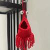 Handmade Crochet Plant Hanger Lobster-Shaped Crochet Car Hanger Hanging Storage Basket  Car