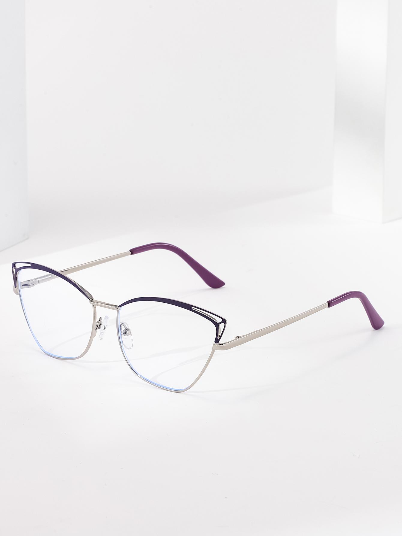 

New Metal Polygonal Frame Anti-Blue Plain Glasses Frame Is Slim And Retro And Ultra-Light.