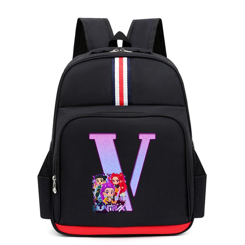 Anime Cartoon 26 Letters Lightweight Children'S Backpack Large Capacity School Trend School Bag For Primary And Secondary School Students