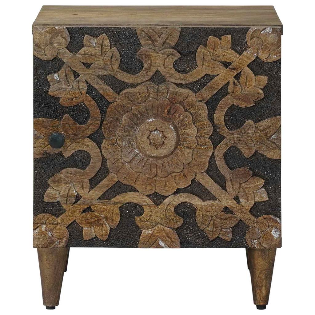 Nightstand Brown 40 x 33.5 x 46 cm Solid Mango Wood