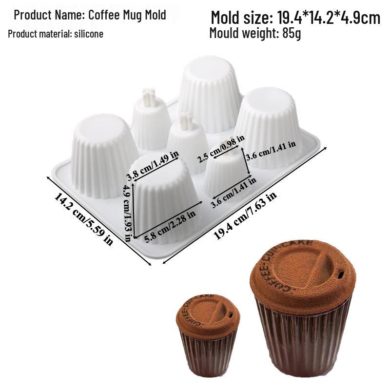 Shenhong 3D Milk Tea Mug & Mousse Cake Silicone Mold