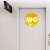 Spegeleffekt Märkklistermärke Självhäftande Vattentät Ihålig WC-skylt Affisch Hushållsartiklar