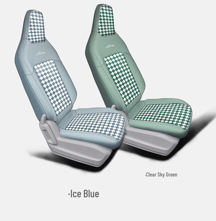 Wuling Sunny Spezielles Autositzkissen: Ganzjahres-, Vollumfassendes Design mit Leder, Faserleinen und Cartoon-Mustern