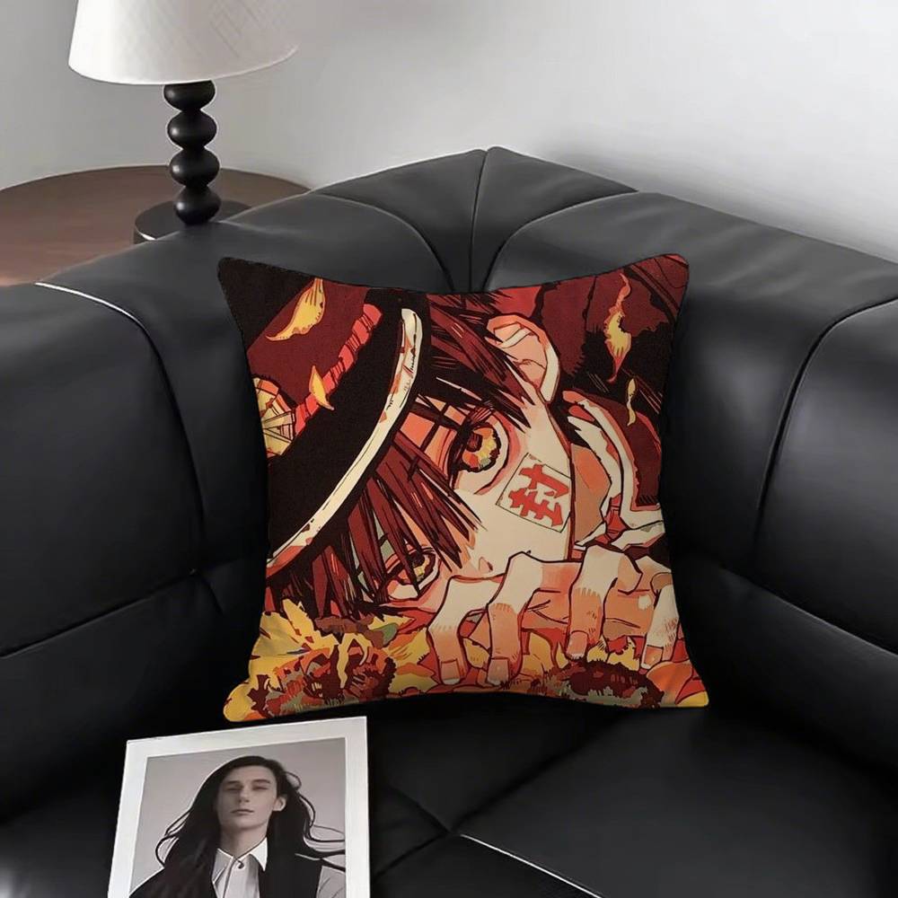 Cute Toilet-Bound Hanako Kun Pillow Case Square Bedroom Sofa Leisure Comfort Cushion Car Living Room Home Decoration