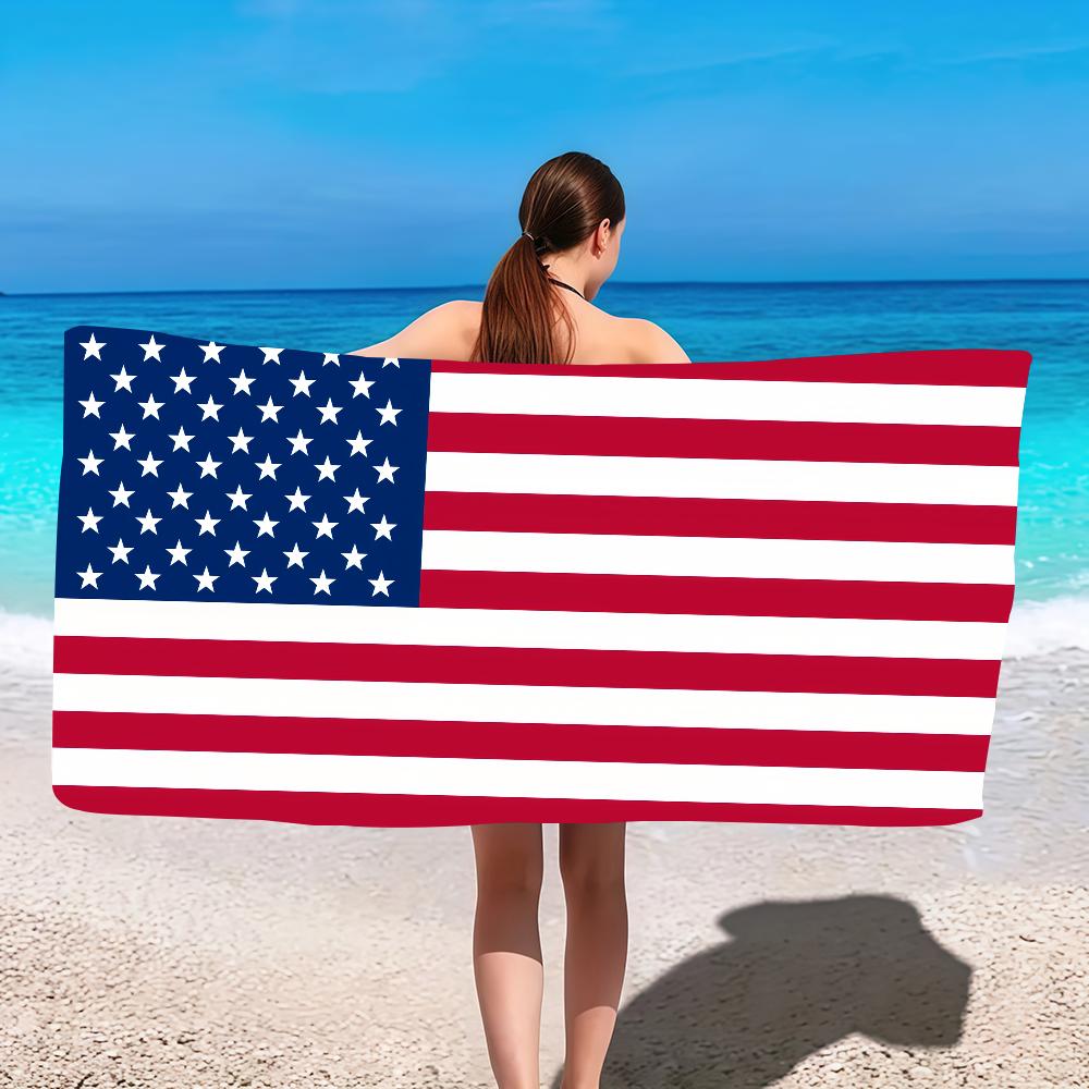 Asciugamano Bandiera USA America Asciugatura Rapida Assorbente Asciugamano da Spiaggia per Sport, Fitness, Nuoto e Attività all'Aperto