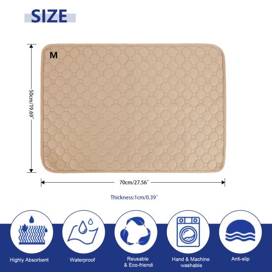 2Pcs Dog Training Pads Washable Waterproof Potty Mats Leak-Proof Reusable Travel Pads