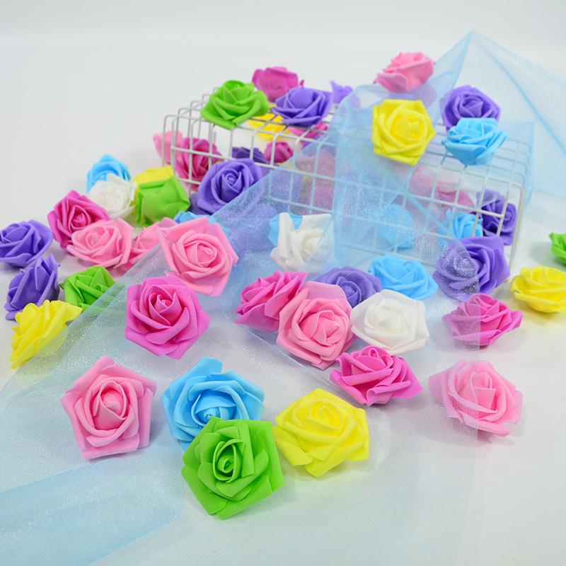 100-Piece Assorted PE Foam Roses for DIY Wreaths & Headpieces
