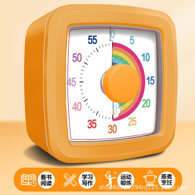 Square Student Timer Learning Reminder Alarm Clock Time Management Desktop Rainbow Countdown Portable Timer