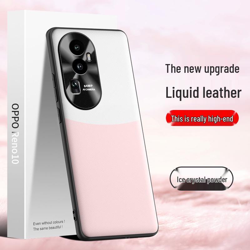 Leather Protective Cover for Oppo Reno10 Mobile Phone - Anti-fall and Anti-fouling, One-piece Ship-ready