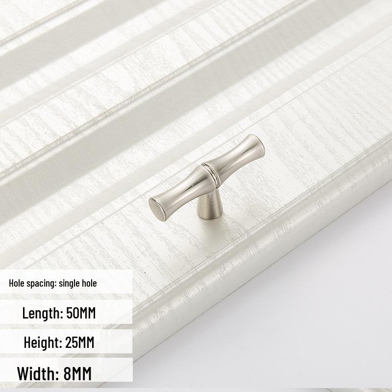 Creative Zinc Alloy Bamboo Knob for Furniture - Exquisite Antique Handle Accessories