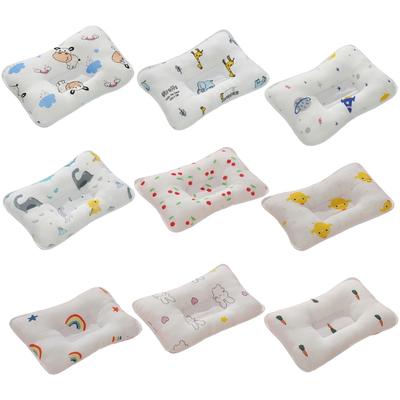 Infant Head Support Pillow Soft & Washable Cover Multiple Pattern Baby Pillow Breathable Baby Pillow for Crib Pushchair