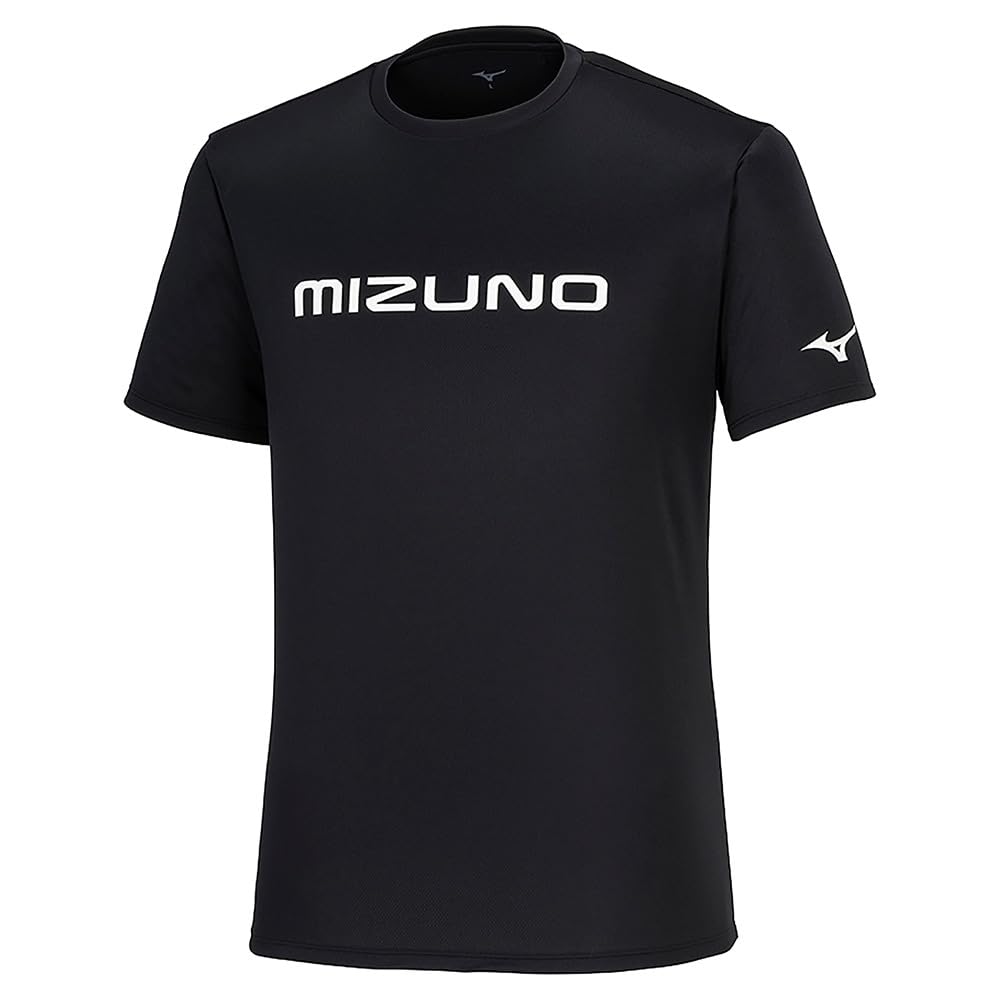 Mizuno Table Tennis Game Short JTTA M Shirt, Sleeve, U-Neck, Unisex, Moisture-Wicking, Quick-Drying, Certified, 82JAA110, Black/White,