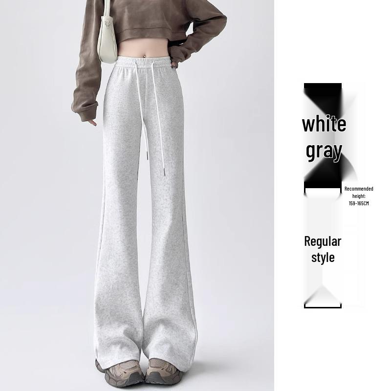 

2024 Women s American Retro Drawstring Flared Pants - Petite Slimming Casual Wear for Spring & Autumn XL (116-125 lbs)