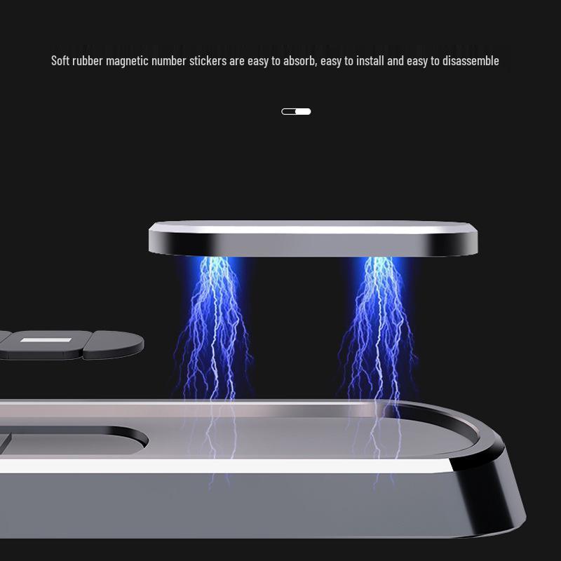 Premium Temporary Car Parking Number Plate with Alloy Design