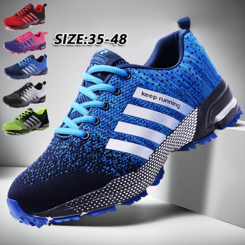 New Men's Women's Running Shoes Breathable Big Size 35-48 Outdoor Sneakers Light Sports Shoes Comfortable Training Shoes