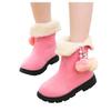 Children Kids Baby Girls Winter Warm Solid Hairball Snow Short Boots Casaul Shoes