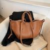 Vintage PU Leather Hobo Bag Women Adjustable Strap Crossbody Bag with Top Handle for Casual Daily Outings