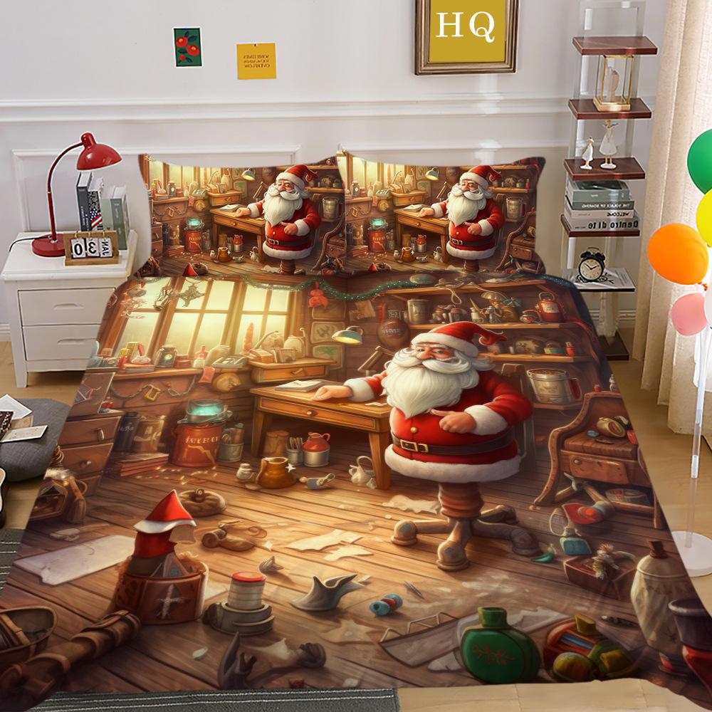 

Наволочка из полиэстера с 3D-принтом «Санта-Лось», пододеяльник, доступен набор из двух или трех предметов EU Single 135*200