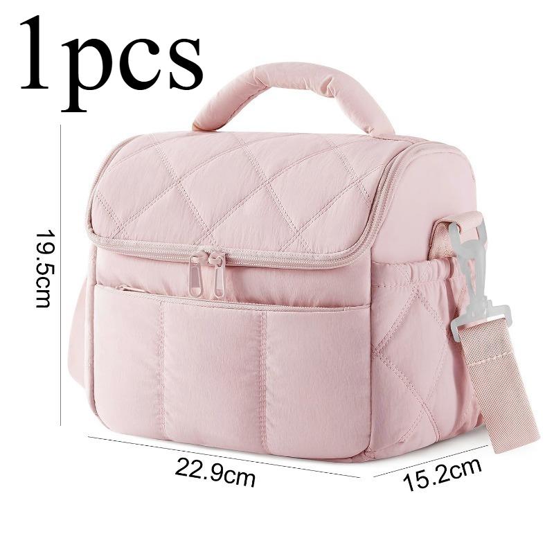 

1/2pcs Outdoor Lunch Bag Lunch Storage Bag Portable Lunch Bag Lunch Box Tote Bag Suitable for Daily Commuting розовый