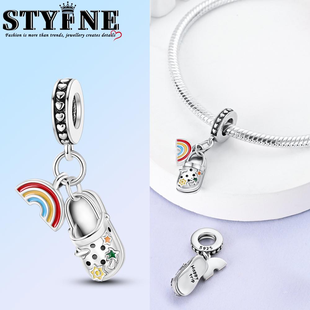 Exquisite Copper Ballet Dance Shoes High Top Canvas Shoe High Heels Charms Beads Fit Diy Bracelet Fine Birthday Jewelry Gift