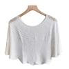 Knitted Wave Cardigan: Fashionable Snood Shawl with Neck Protection for Air-Conditioned Rooms