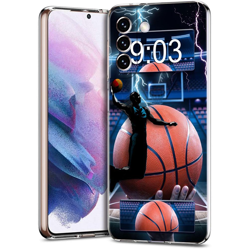

Basketball Basket Sports Phone Case for Samsung Galaxy S24 S23 S22 S20 S21 FE Ultra S24 S10 S10E S9 S8 Plus 5G Transparent Shell samsung s8