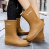 Trendige Damen- & Herren-Halbrohr-Wasserdichte Rutschfeste Regenstiefel - Verschleißfeste Gummischuhe für Arbeit & Autowäsche