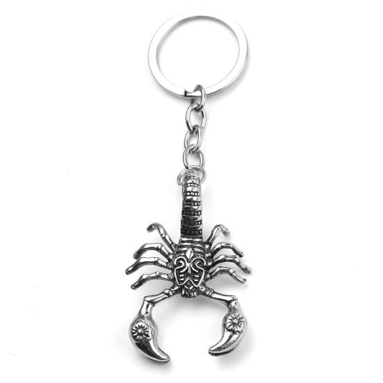 Retro Unisex Alloy Scorpion Pendant Keychain Bag Hanging Ornament Key Chain Ring