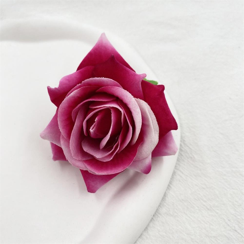 Red White Fabric Rose Duckbill Clip For Women Hair Clips French Romantic Side Clip Holiday Headwear Hairpin Hair Accessories