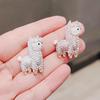 Charming Alpaca Brooch: Fashionable Sweet Pin for Sweater Accessory