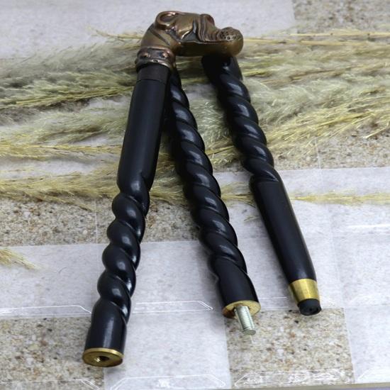 Walking Stick With Brass Dog Handle, Stylish Wooden Walking Stick for Women and Men, Unique Waking Stick For Adult