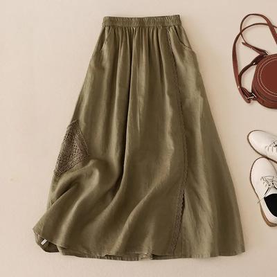 Skirt Women Spring Summer Casual Versatile Elastic Women Skirt Loose Comfortable High Waist Skirt