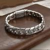 Eternal Vine Totem Bracelet for Men Wide Woven Chain Retro Floral Vine Pattern Bracelet Chram Jewelry Gift for Father Boyfriend