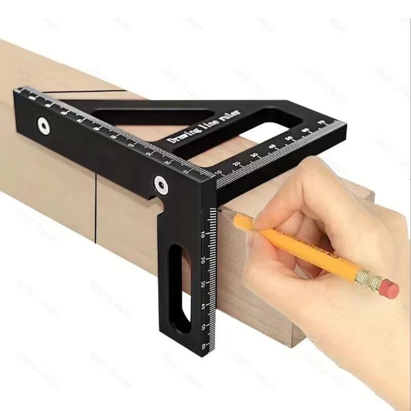 Portability Angles Scribers Tool MultiFunctional Ruler 45/90Degree Marking For Professional Woodworking Construction Use