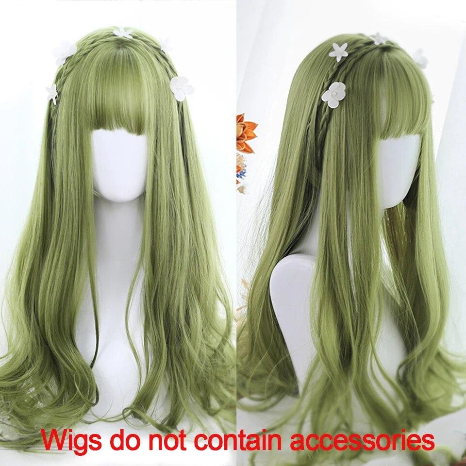 

Синтетический длинный омбре красочный парик Лолиты для косплея в стиле Харадзюку с челкой, натуральные волнистые парики для Хэллоуина, розовый, фиолетовый, синий, повседневные 24