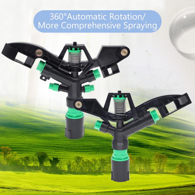 1 Inch Four-Nozzle Rocker Arm Sprinkler For Garden Farmland 360Degree Irrigation Rotating Sprinkler System For Cooling Dust Removal
