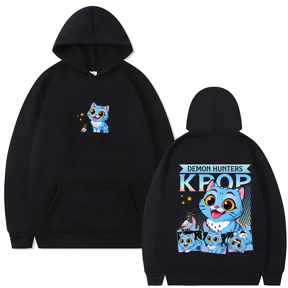 

Kpop Demon Hunters Derpy Tiger Print Hoodie Man Casual Oversized Fleece Cotton Hoodies Men Women Cartoon Trend Pullover S