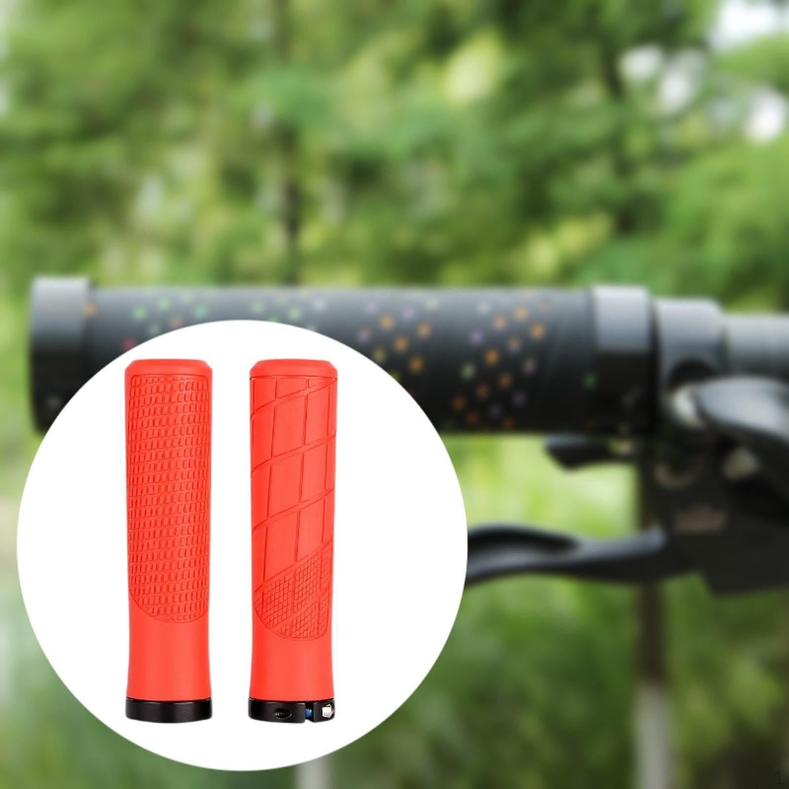 

2 шт. ручки для руля горного велосипеда эргономичные аксессуары для велосипеда легкие красный