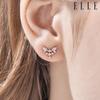 [ELLE Schmuck] 14K GF Einfache Wassertropfenstein-Zwei-Stift-Ohrringe ELGPEE527