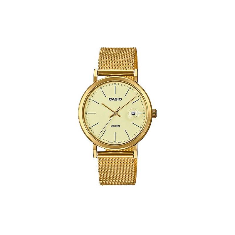 

Casio STANDARD series pointer date display quartz movement stainless steel strap Japanese and Korean watch women s watch gold dial LTP-E175MG-9EVDF золотой