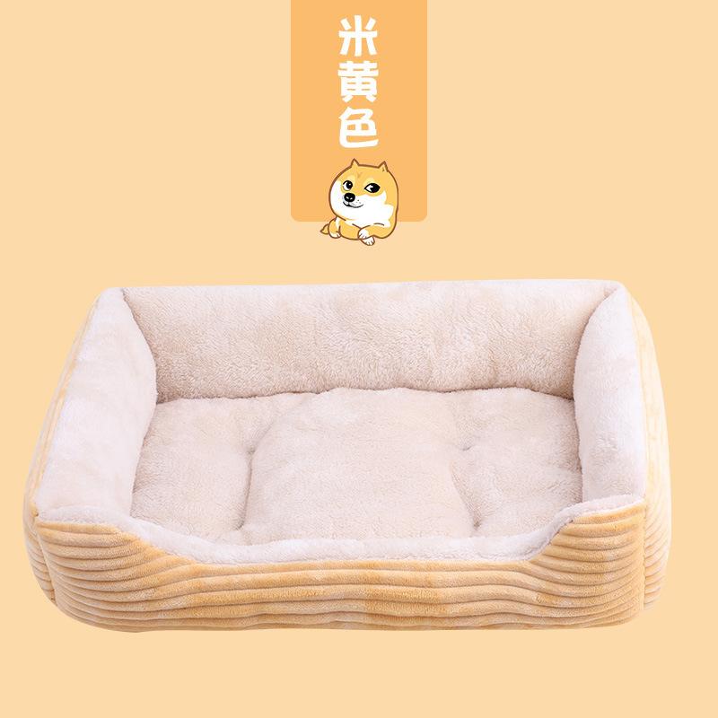 Warm Dog House Soft Nest Pet Large Dog Bed Baskets Fall Winter Kennel For Cat Washable House Puppy Supplies Cotton Kennel Mat