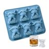 3D Schottische Kuh Eis-Silikonform mit 6 Kammern für DIY Whiskey Cocktails Bier Getränke für Heimküchen Bars Gelee-Werkzeuge