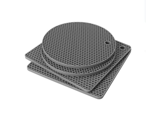 4Pcs Silicone Trivets for Hot Pots and Pans Heat Resistant Trivet Mats Hot Pads Spoon Rest Large Coasters